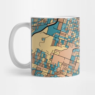 Hamilton Map Pattern in Mid Century Pastel Mug